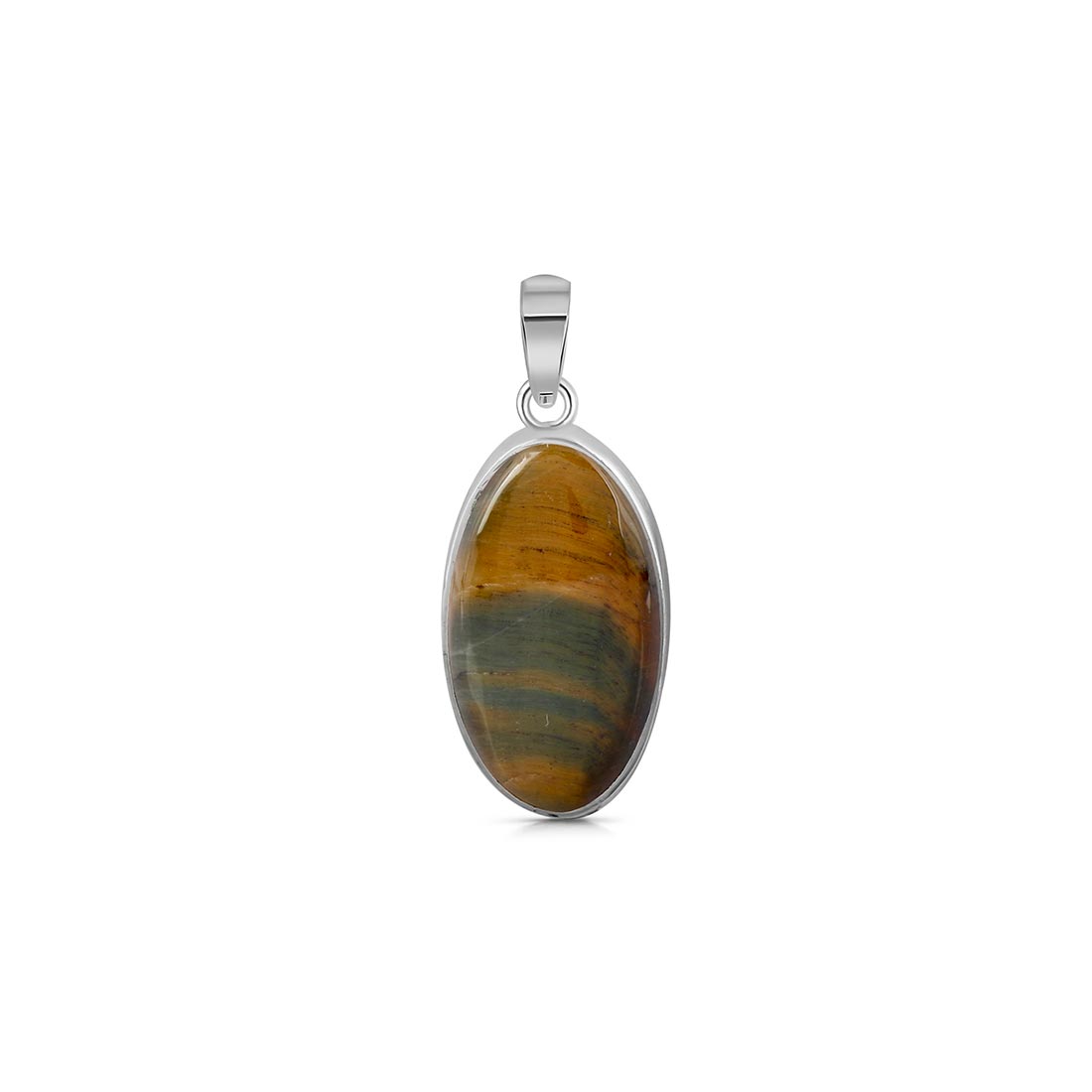 Blue Tiger Eye Pendant-(BTE-P-13.)